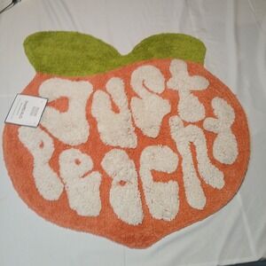 Peach Shaped Rug Just Peachy 31" X 31" NWT!